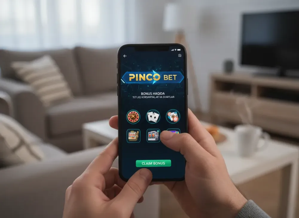 Pinco bet bonus haqida toʻliq koʻrsatmalar va shartlar